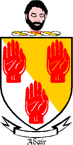 Adair coat of arms, rendering by Eddie Geoghegan