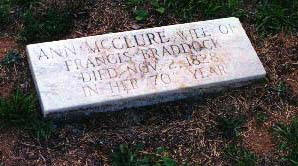 Gravestone of Ann Braddock