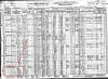 Full page of the 1930 U.S. census with the family entry marked