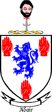 Adair coat of arms, rendering by Eddie Geoghegan