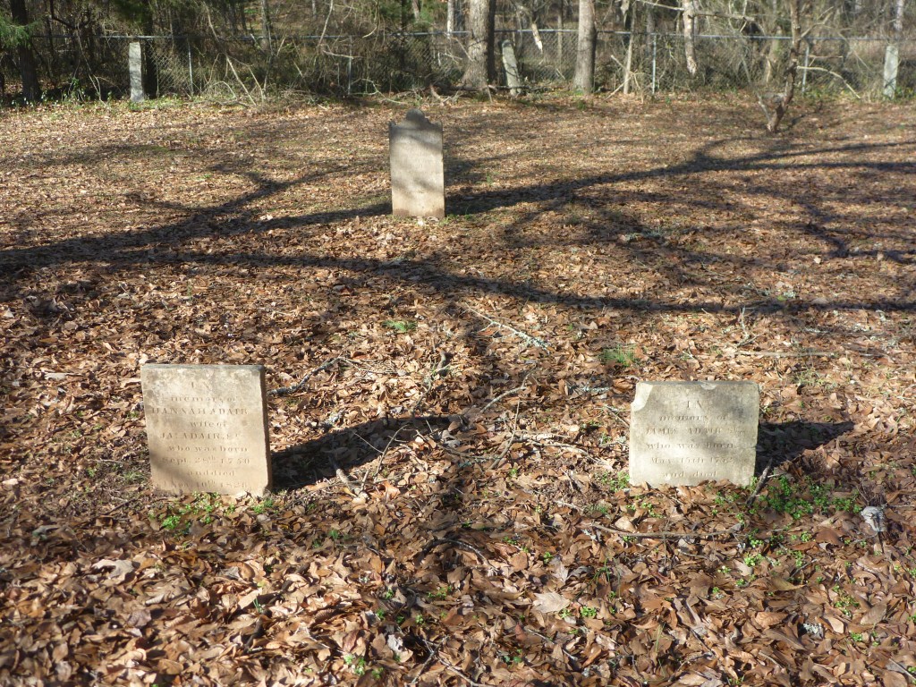 Gravestones of James and Hannah Adair
