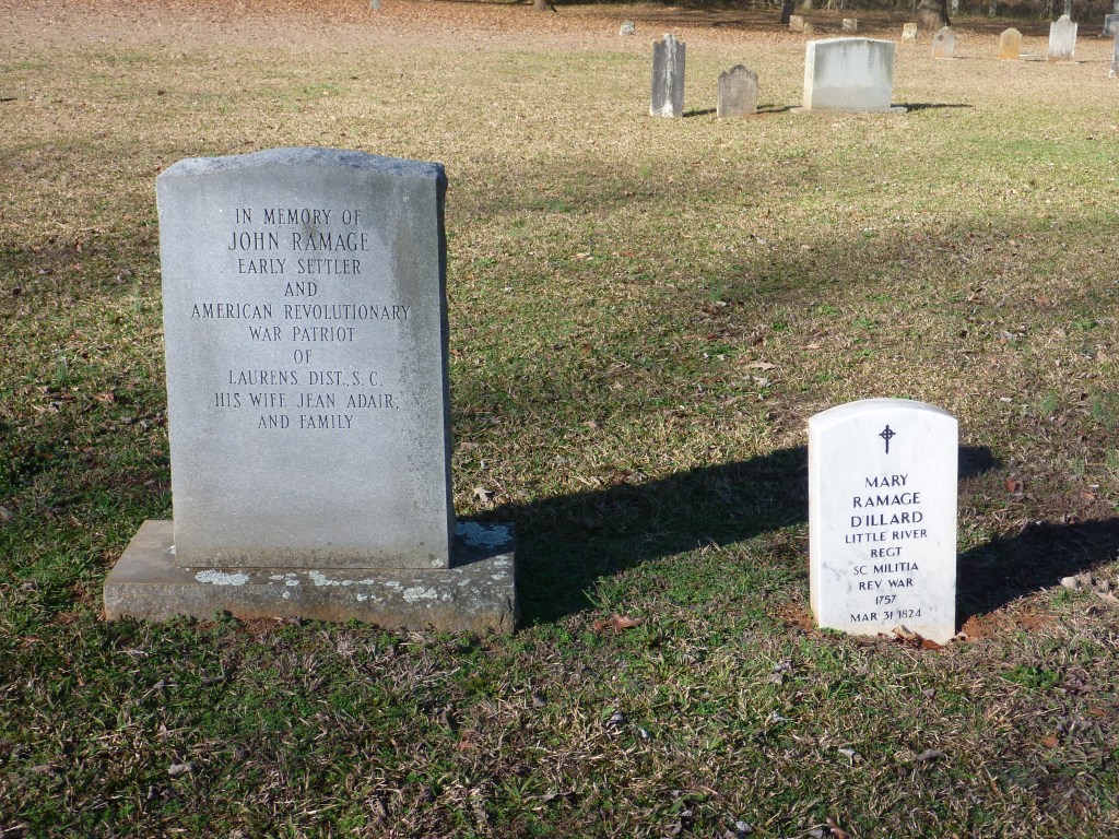 Ramage family gravestone at Duncan Creek
