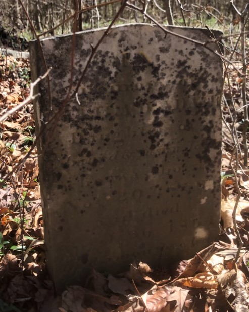 Gravestone of Delilah Adair, infant daughter of Edmund and Susan Adair