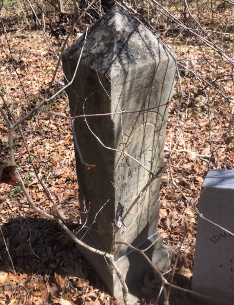 Side of Edmond Adair's obelisk