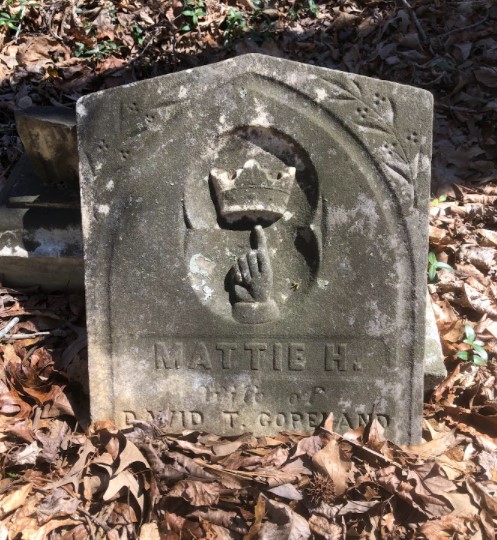 Gravestone of Mattie H. Copeland, 2022