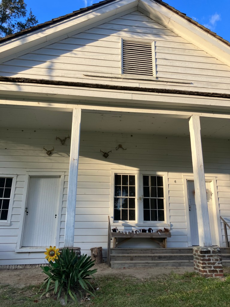 The white clapboard kitchen building at Hampton Plantation