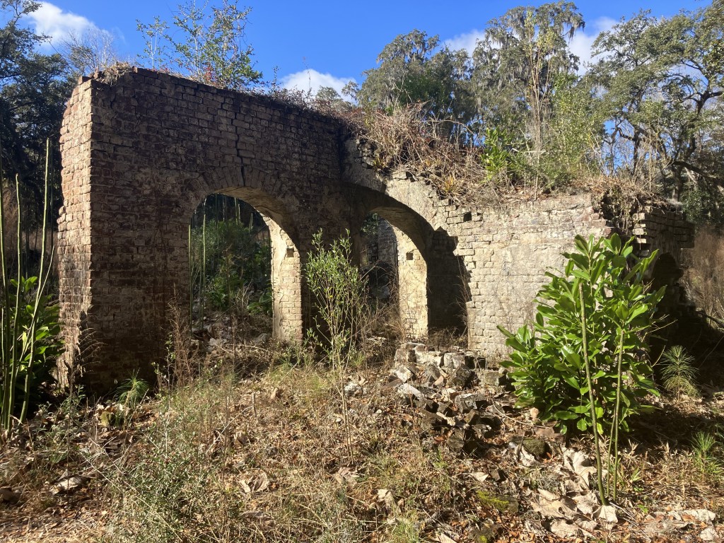 Brick arches of the El Dorado Plantation foundation ruins