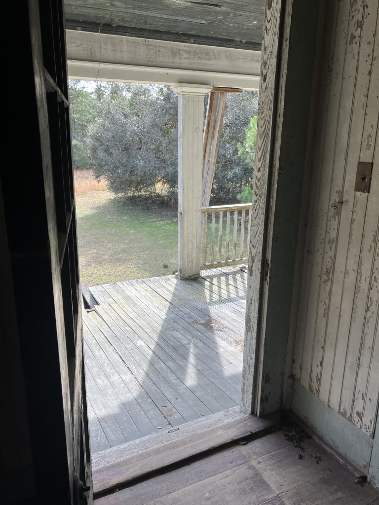 Open doorway to the porch and yard