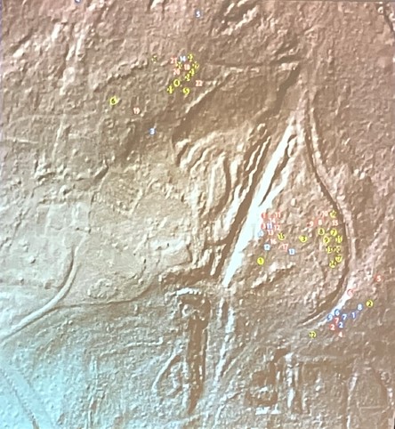 Shaded LIDAR image showing the ground contours of the Hammond's Old Store battlefield