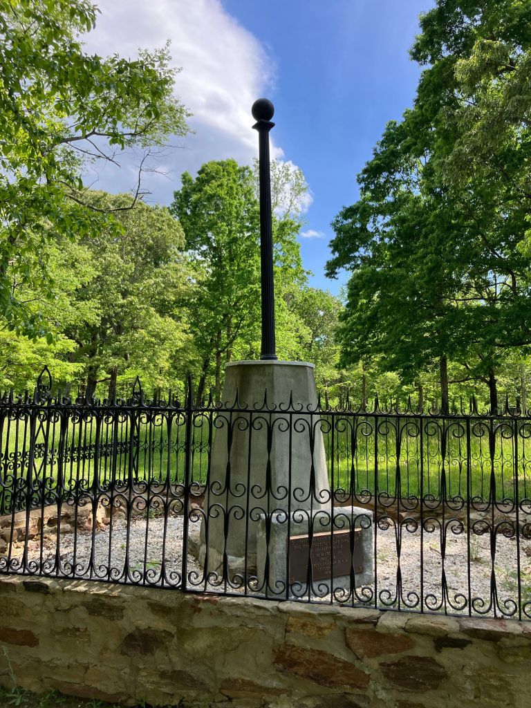 The Washington Light Infantry monument of 1856 inside its iron fence