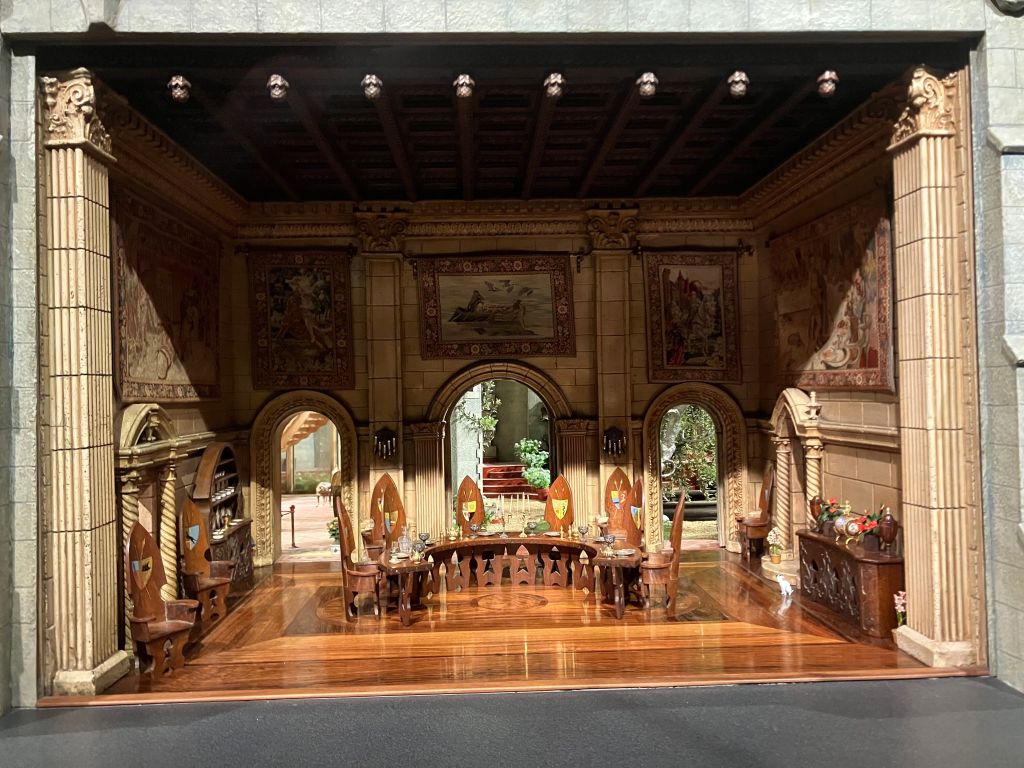 Long miniature hall with furniture in the Fairy Castle