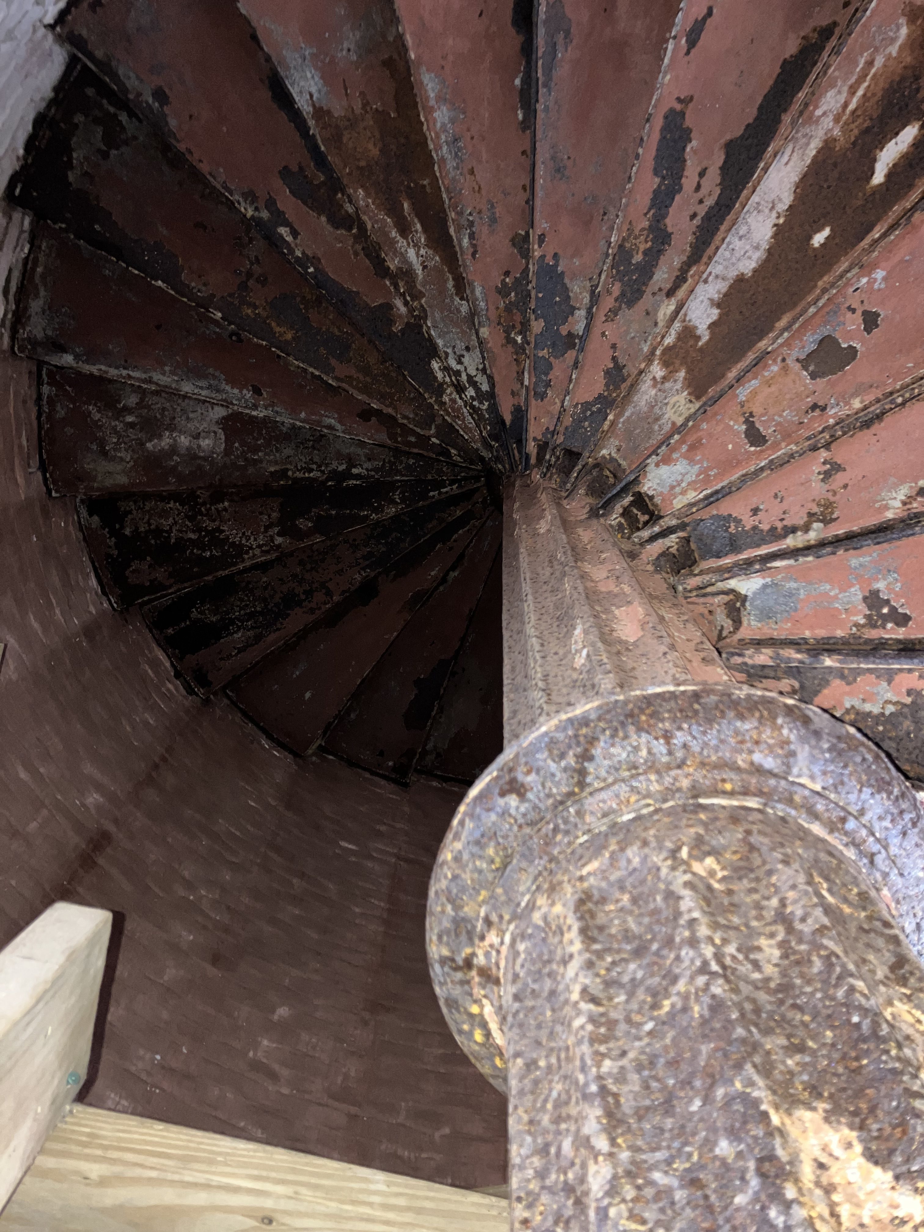 Central column of the spiral staircase