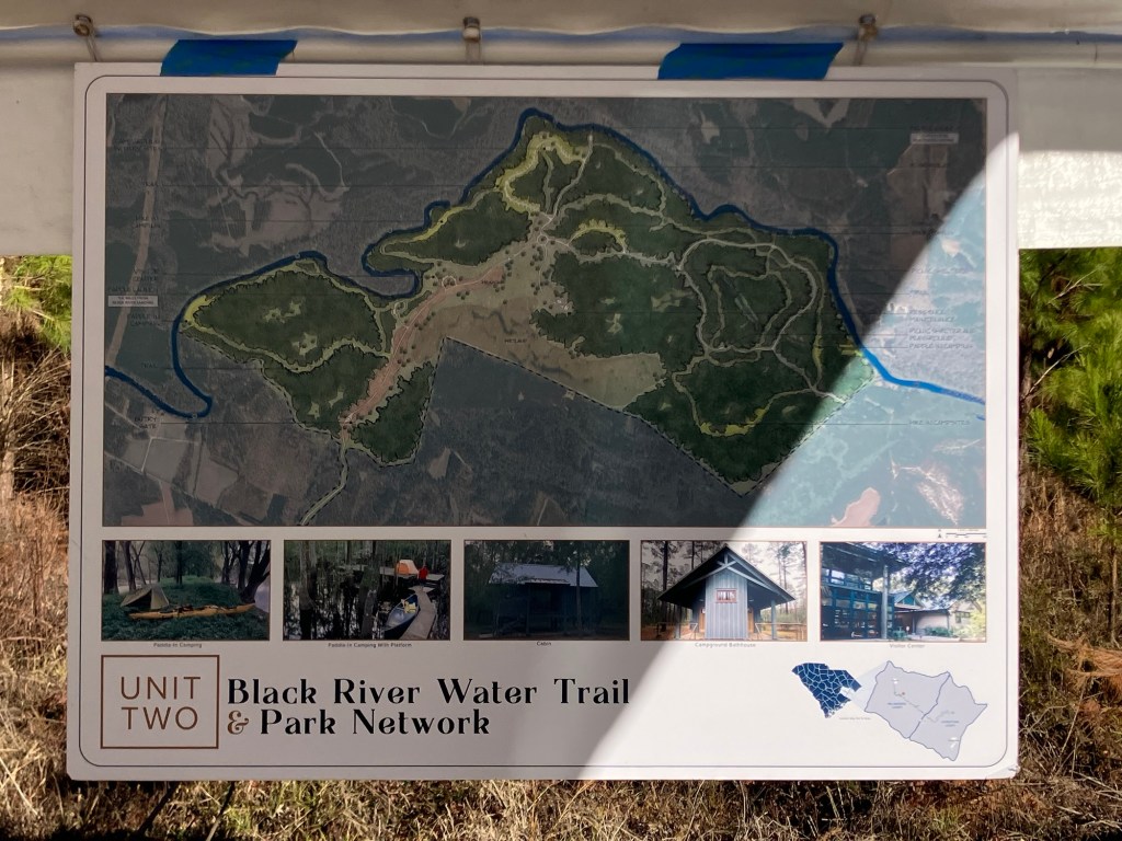 Map sign for the Black River Water Trail and Park Network