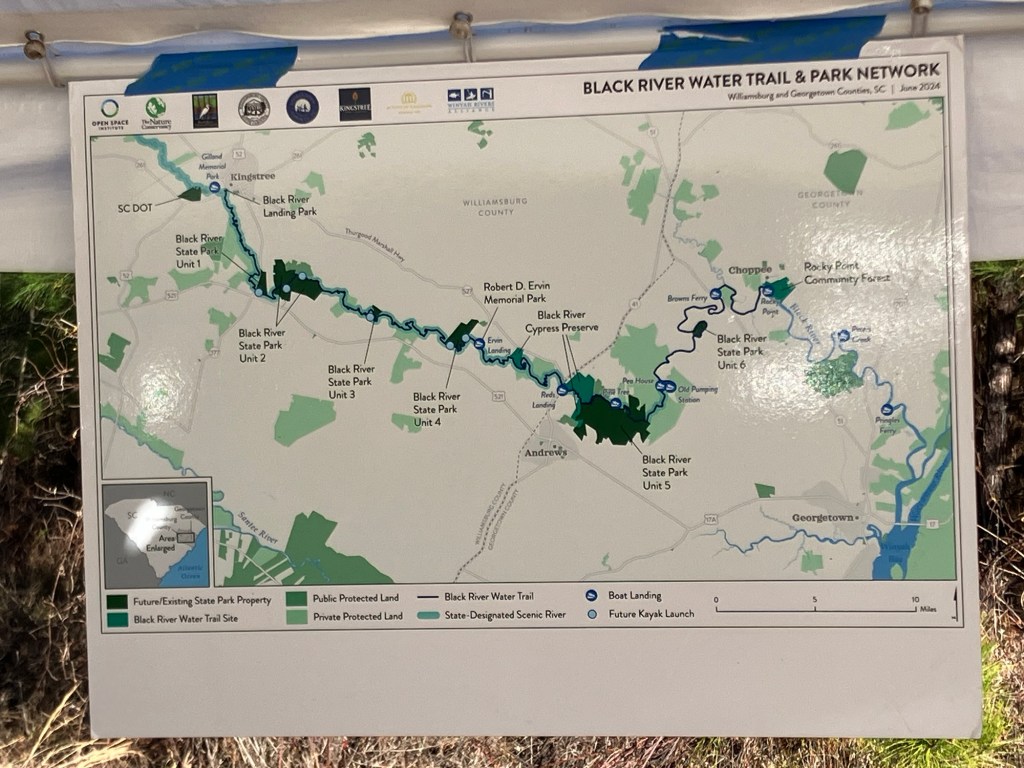 Map sign of the Black River Water Trail