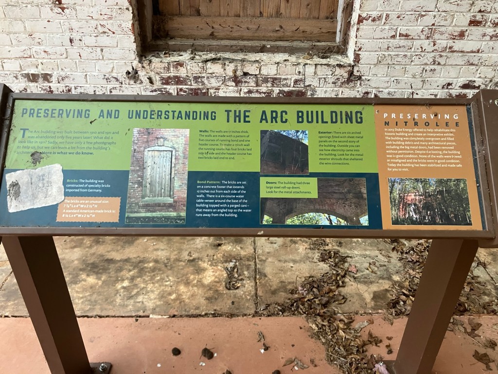 Interpretive panel about understanding the Arc Building