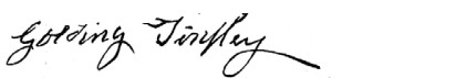 Golding Tinsley's signature