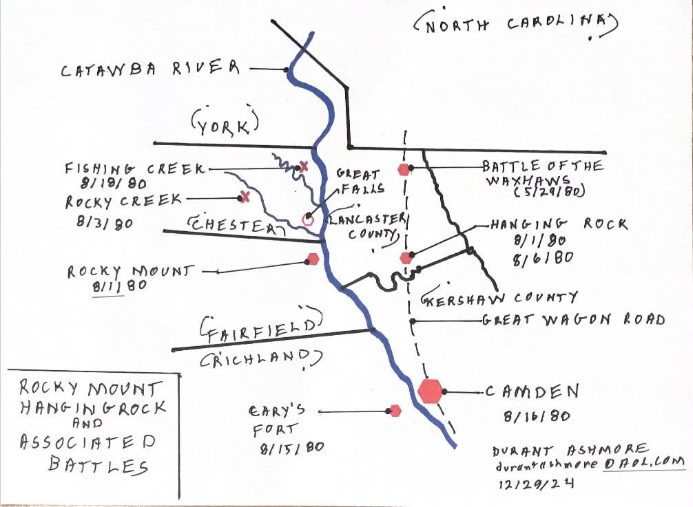 Rocky Mount, a stop on Durant Ashmore's Bloody Summer of 1780 van tour